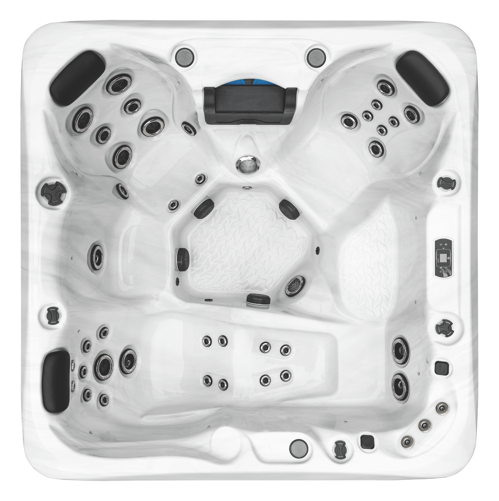 Earth Spas Erebus II hot tub in Sterling Silver finish
