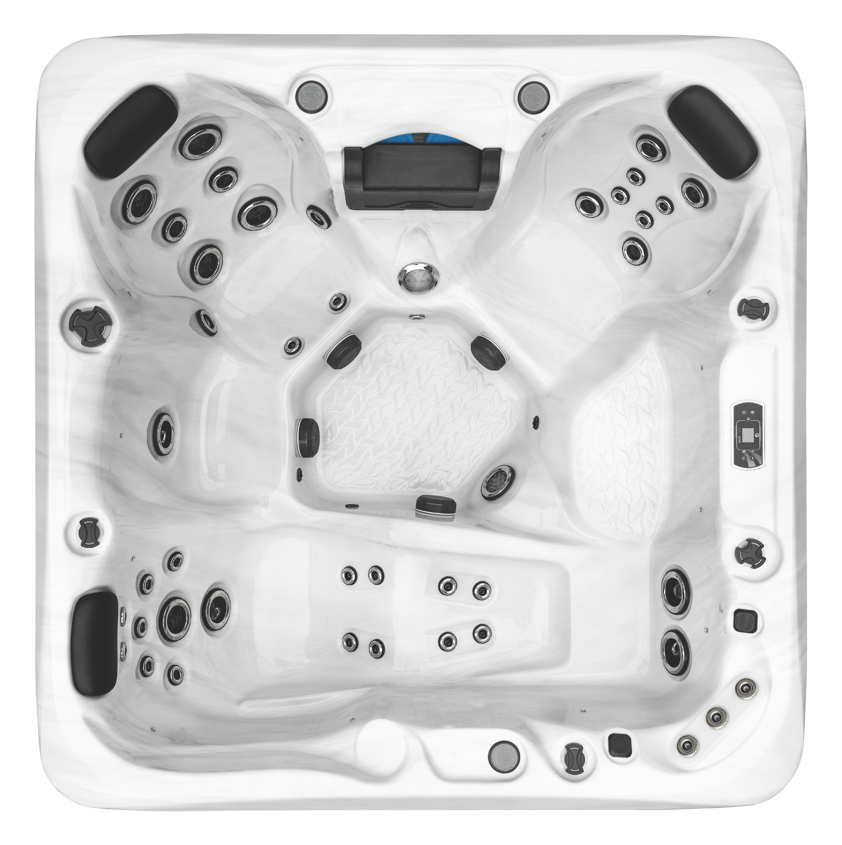 Earth Spas Erebus II hot tub in Sterling Silver finish