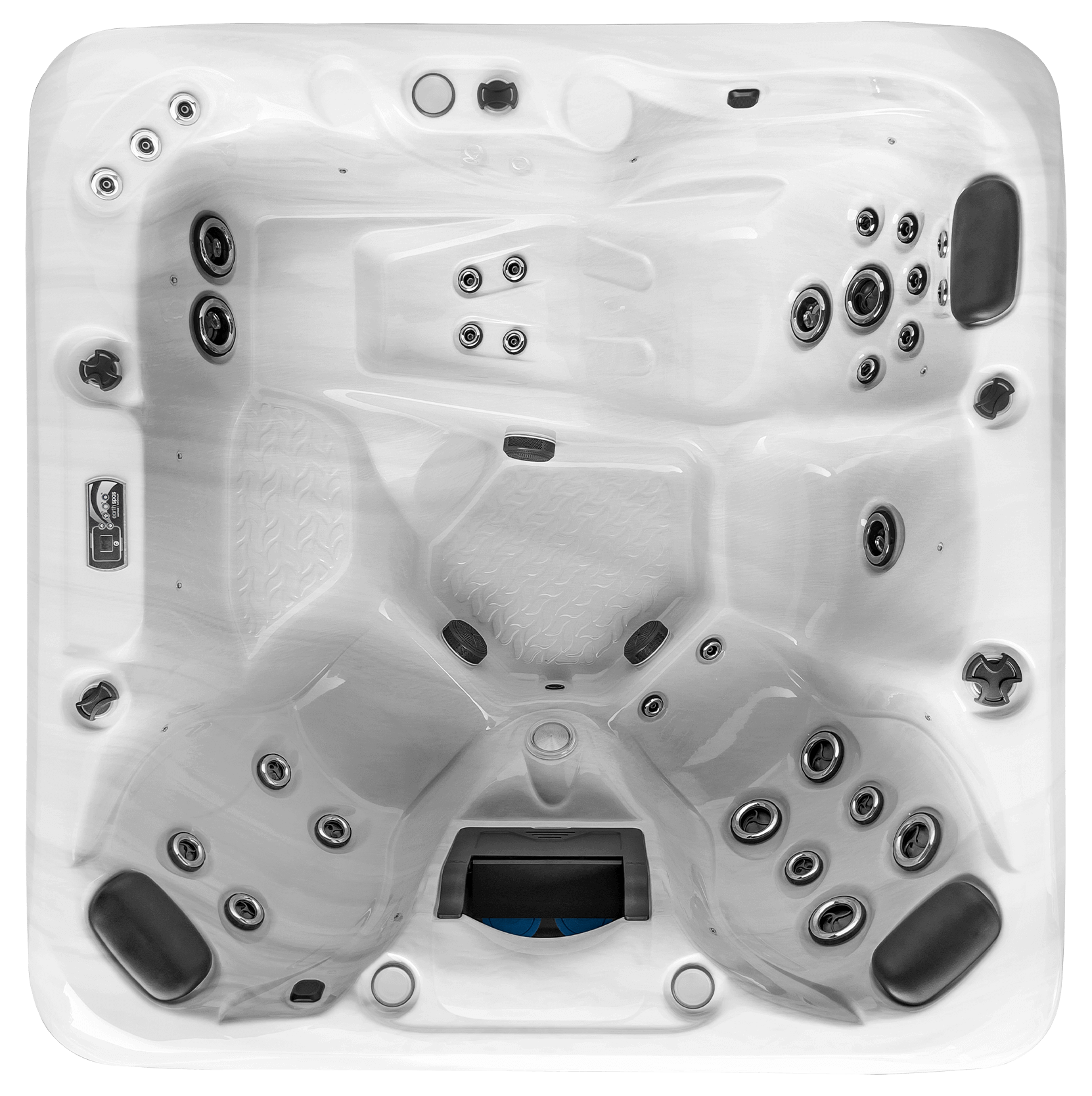Earth Spas Erebus hot tub in Sterling Silver finish