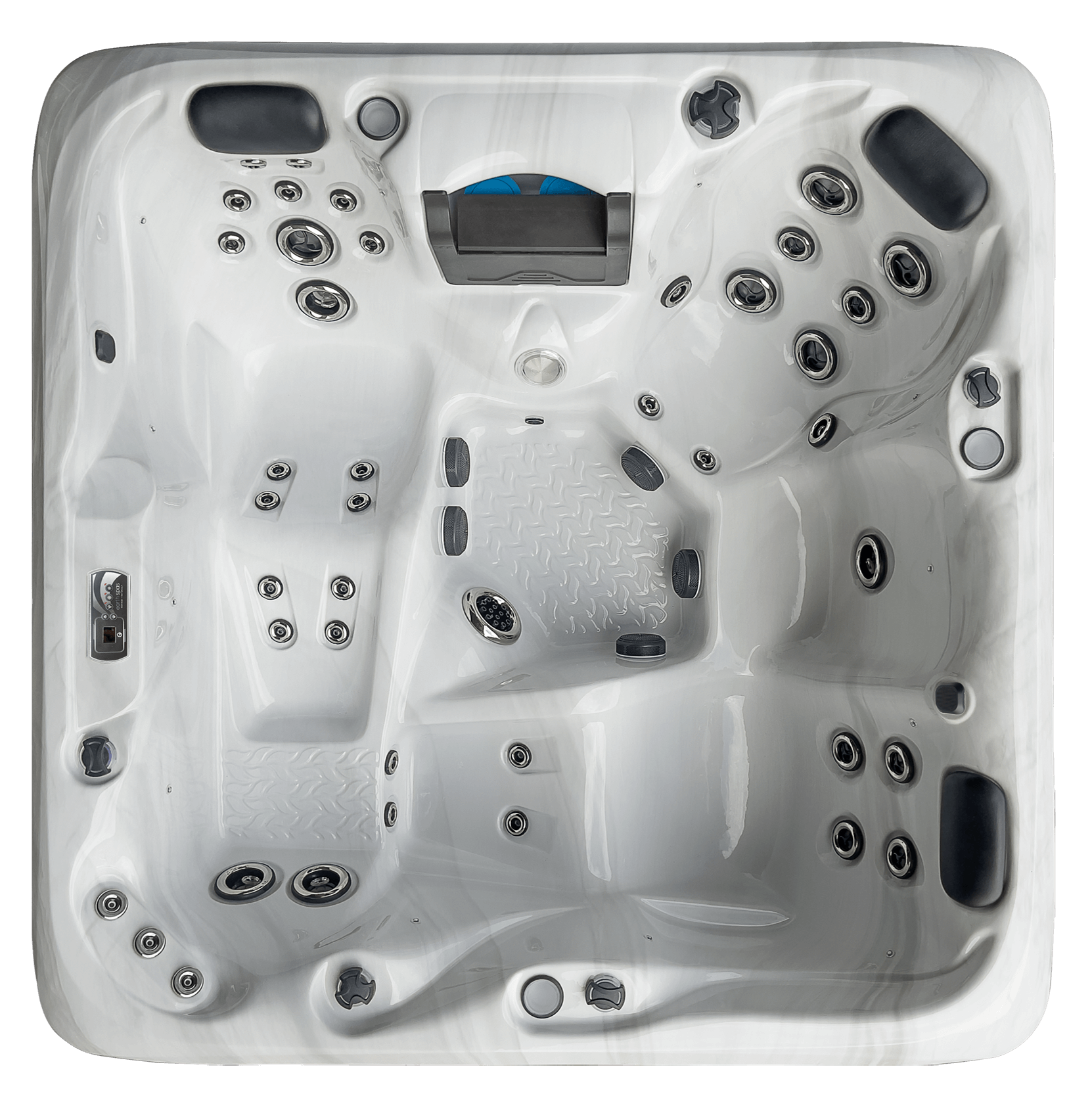 Earth Spas Uluru II hot tub in Sterling Silver finish