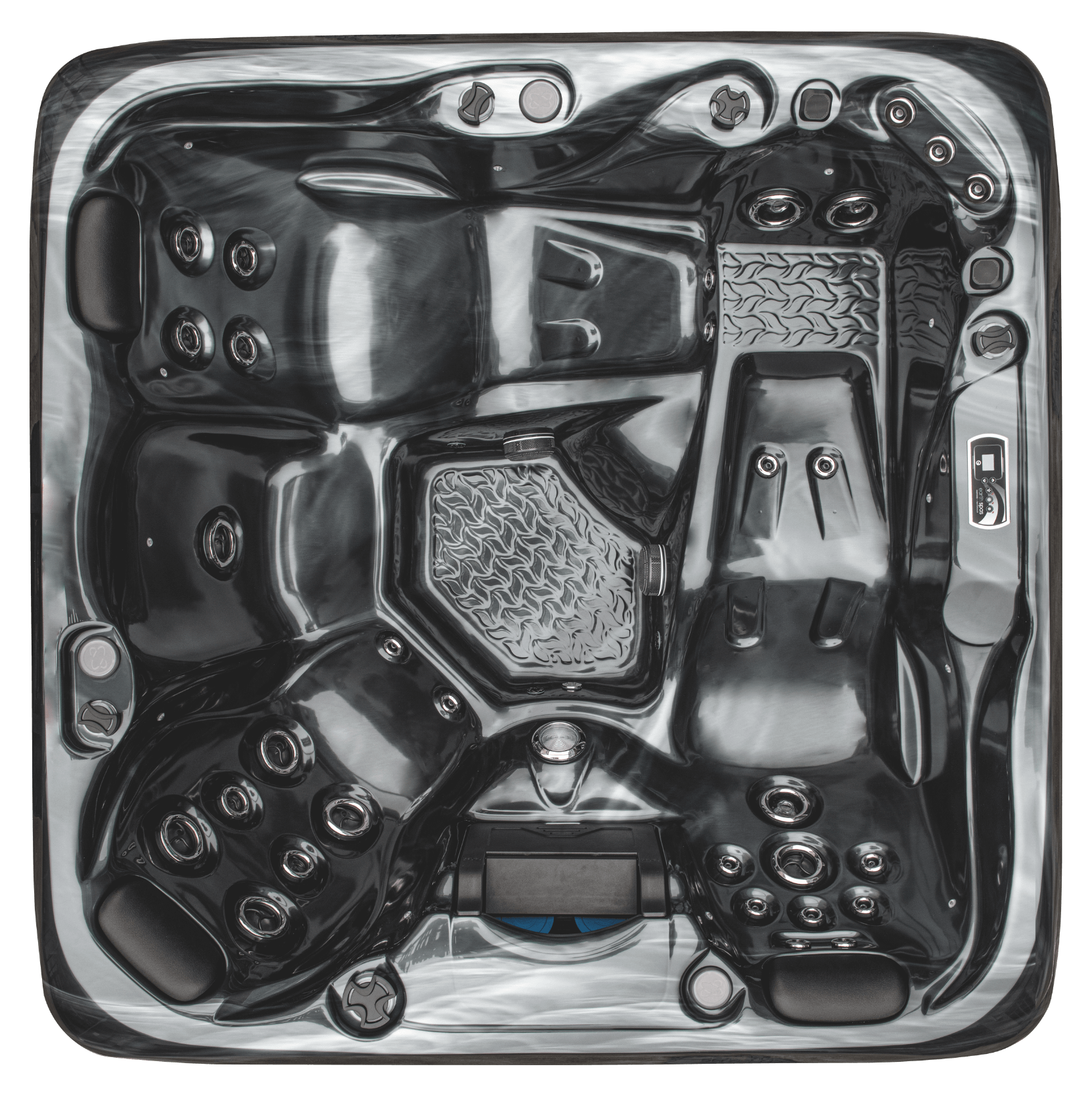 Earth Spas Uluru hot tub in Pearl Shadow finish