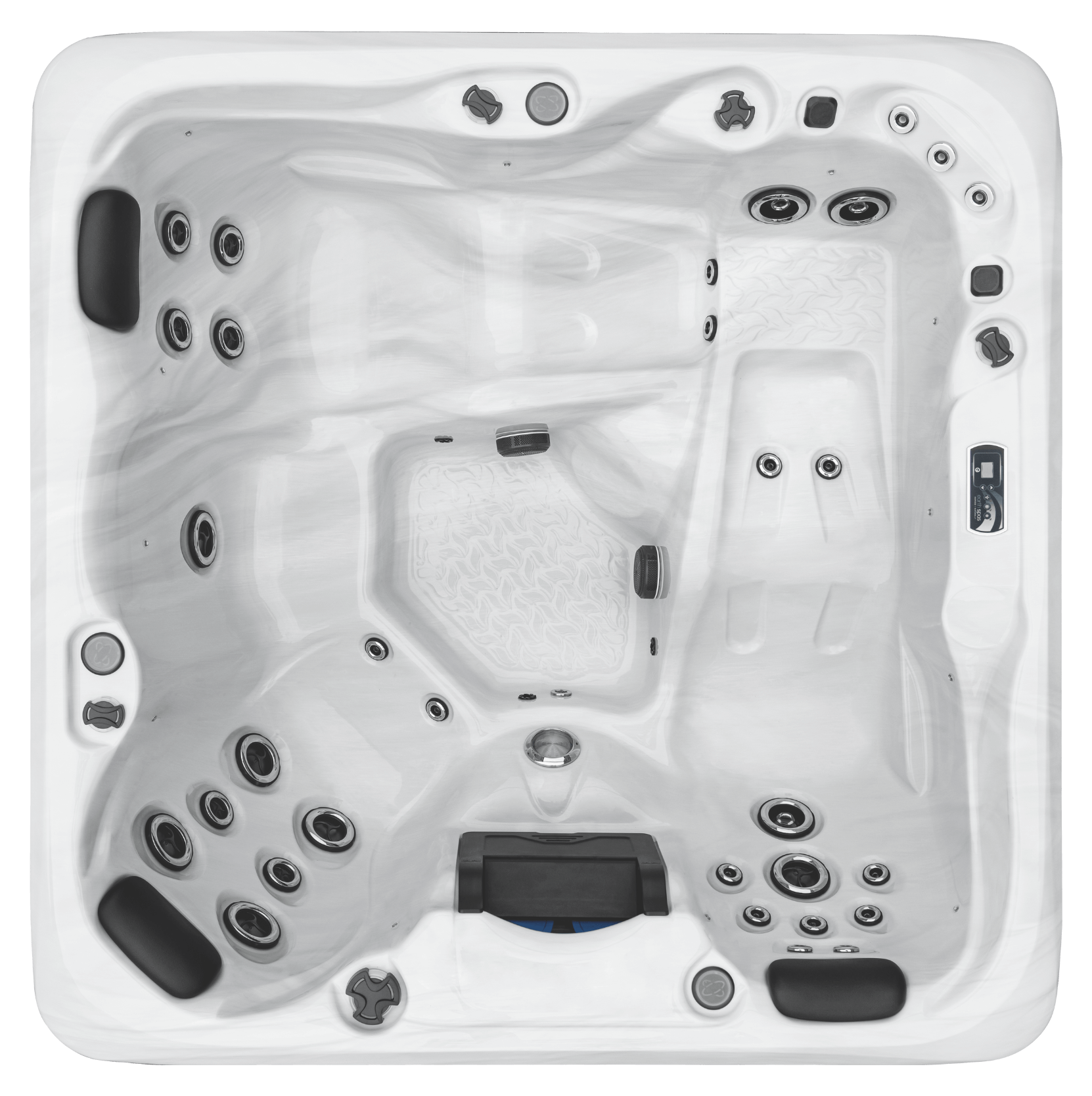 Earth Spas Uluru hot tub in Sterling Silver finish